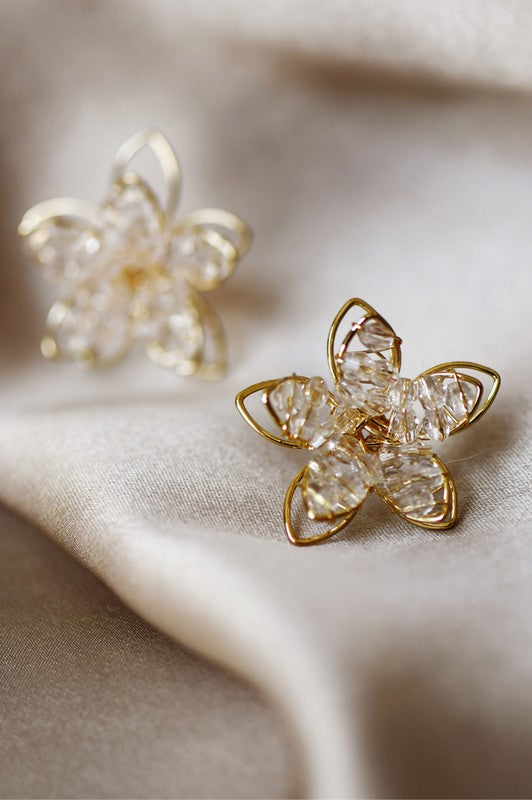 24K Pure Gold Earrings: Grandiflora Flower Design – Prima Gold Official